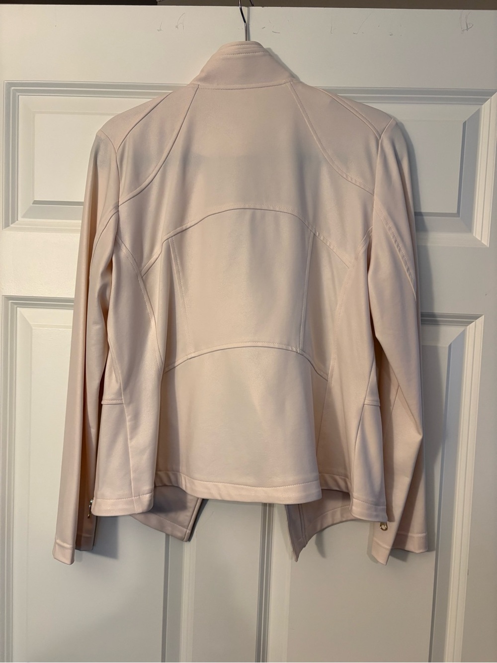 Clara Sun Woo Cream Asymmetrical Zip Jacket - Picture 4 of 4